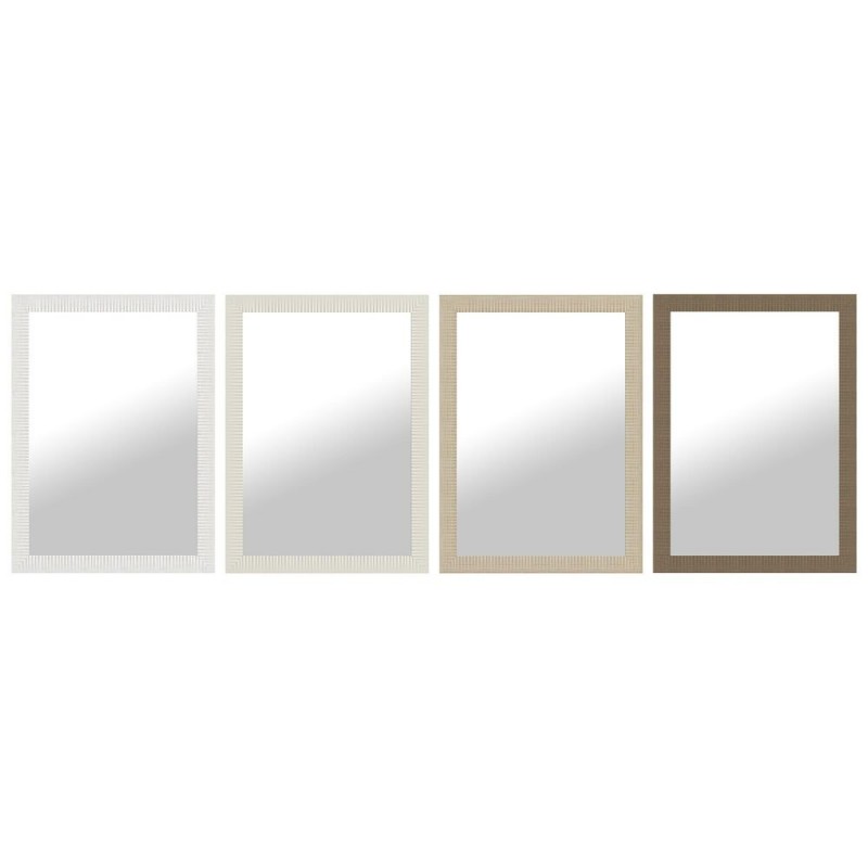 Wall mirror DKD Home Decor Glass Black Brown Dark gray Ivory PS Traditional 4 Units (70 x 2 x 97 cm) - Article for the home at wholesale prices