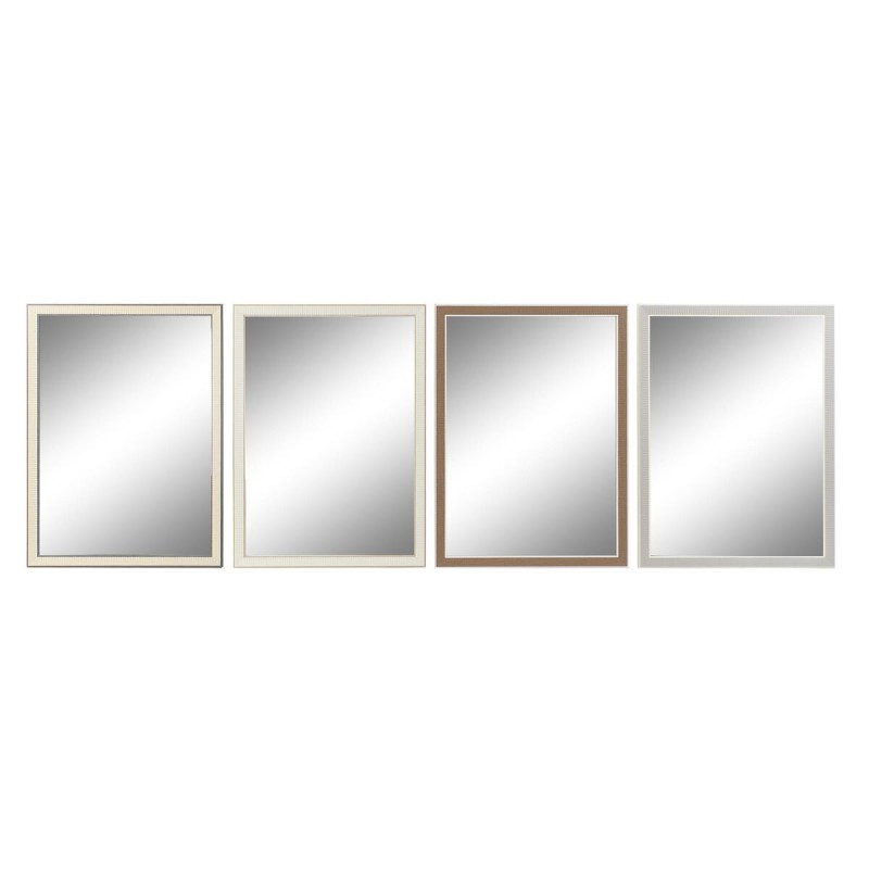 Wall mirror DKD Home Decor Glass Grey Brown White PS Traditional 4 Units (56 x 2 x 76 cm) - Article for the home at wholesale prices