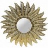 Wall mirror DKD Home Decor Glass Feathers Gold Aluminium Indian mango wood (90 x 3 x 90 cm) - Article for the home at wholesale prices