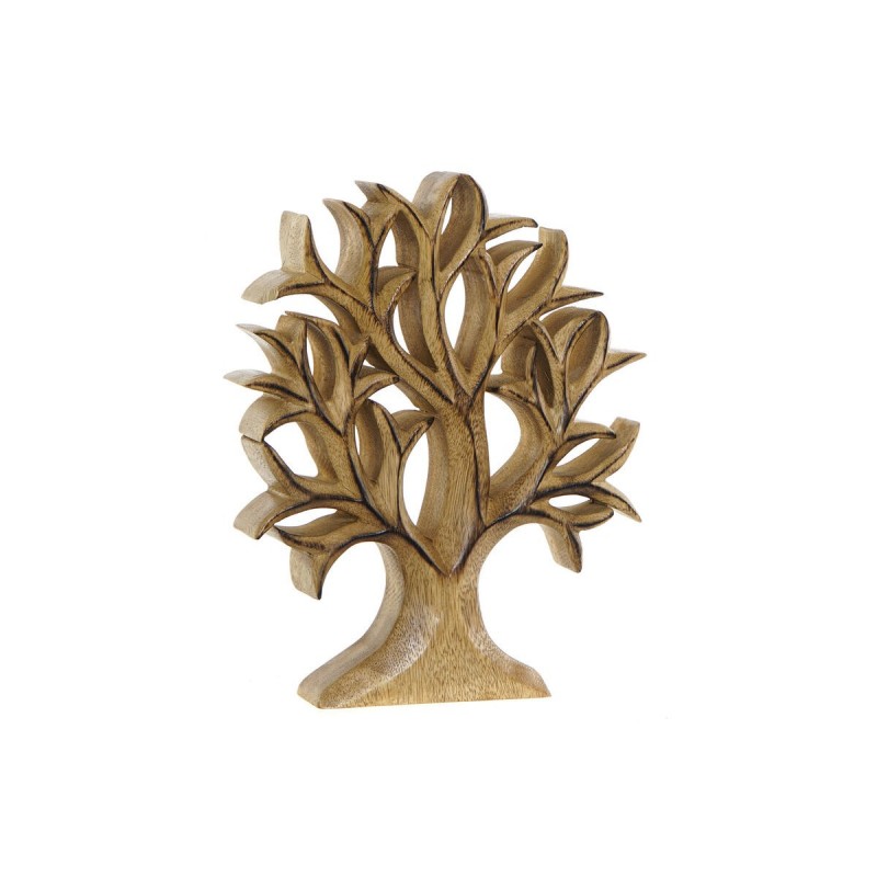 Figurine Décorative DKD Home Decor Bois d'acacia Aluminium (25 x 4 x 30 cm) (1) - Article pour la maison à prix grossiste