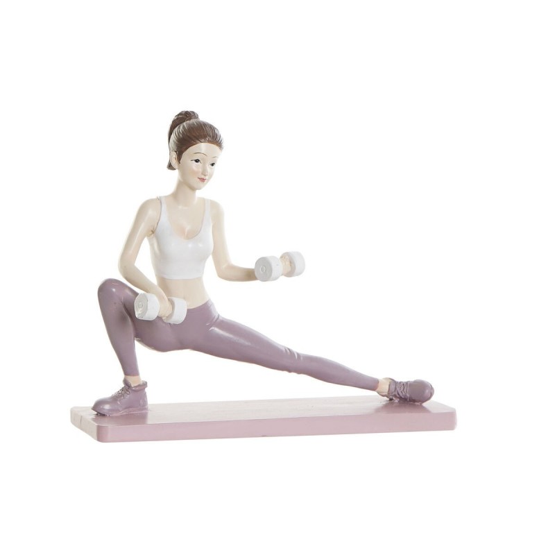 Figurine Décorative DKD Home Decor Rose Résine Yoga (20 x 8 x 16,5 cm) - Article pour la maison à prix de gros