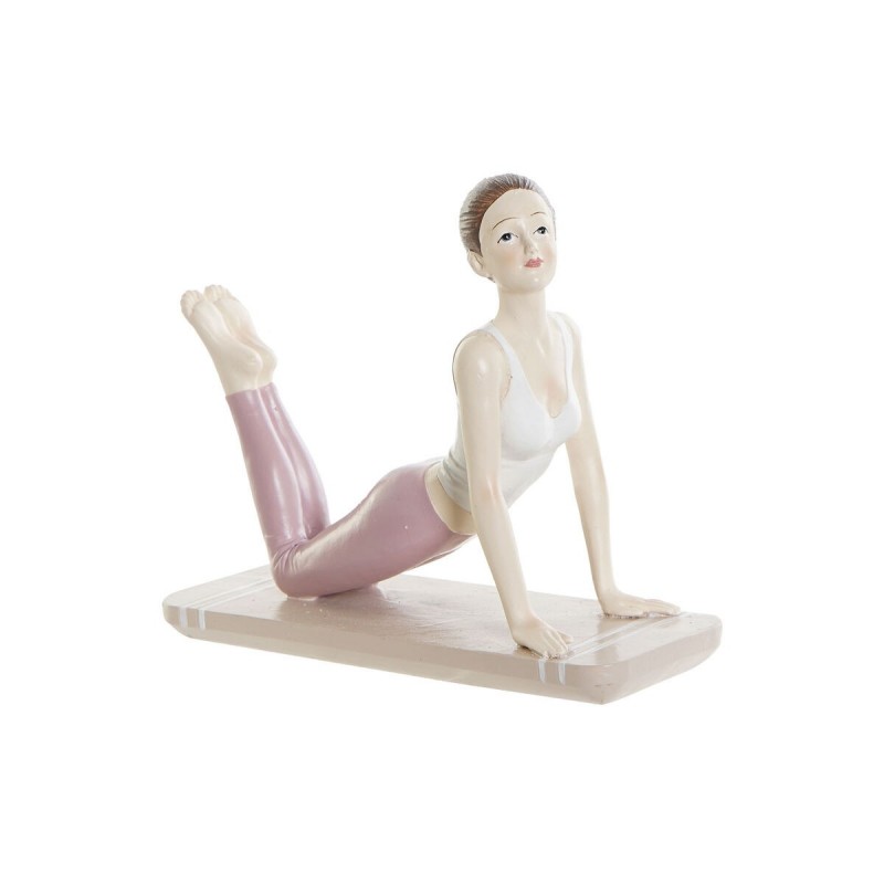 Decorative Figurine DKD Home Decor Pink Resin Yoga (16 x 6 x 13 cm) - Article for the home at wholesale prices