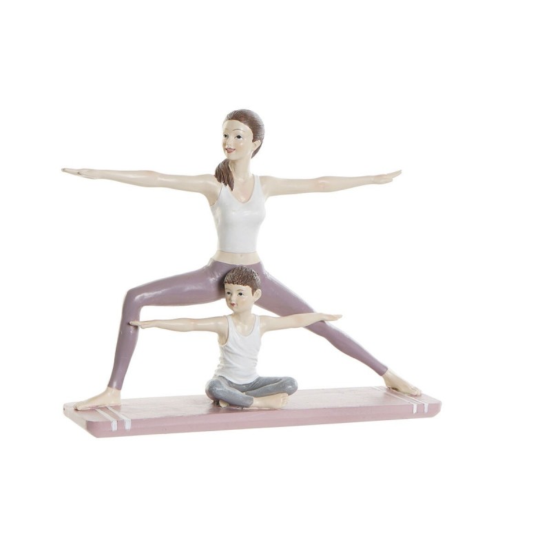 Decorative Figurine DKD Home Decor Pink Resin Yoga (24 x 6.5 x 19.5 cm) - Article for the home at wholesale prices
