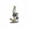 Decorative Figurine DKD Home Decor Blue Gold Modern Resin Family (16 x 9.5 x 24 cm) - Article for the home at wholesale prices