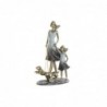 Figurine Décorative DKD Home Decor Bleu Doré Résine Moderne Famille (16 x 9,5 x 24 cm) - Article pour la maison à prix de gros