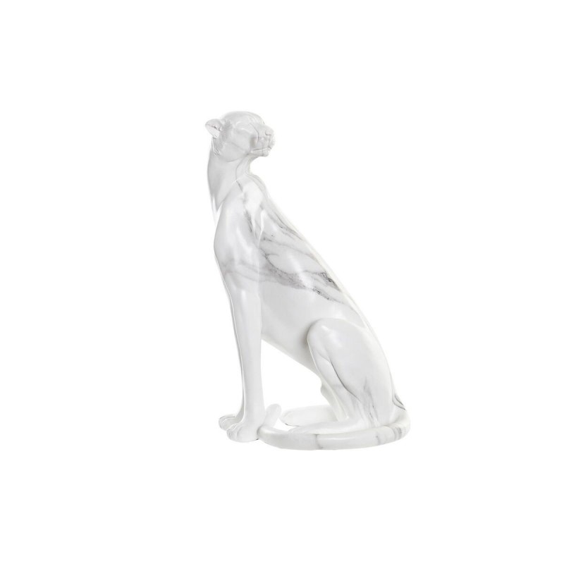 Decorative Figurine DKD Home Decor Grey White Leopard Marble Resin (25 x 18 x 41 cm) - Article for the home at wholesale prices