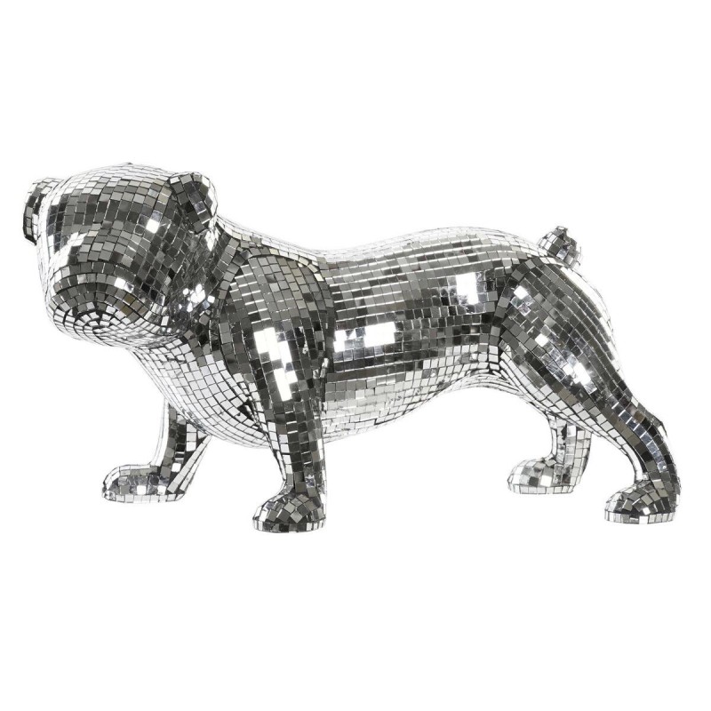 Decorative Figurine DKD Home Decor English Silver Bulldog Modern Resin (45.5 x 21.5 x 25 cm) - Article for the home at wholesale prices