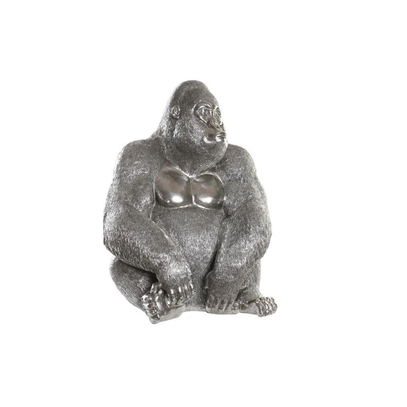 DKD Home Decor Silver Resin Gorilla Figure (46 x 40 x 61 cm) - Article for the home at wholesale prices