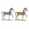 Figurine Décorative DKD Home Decor Cheval Argenté Doré Résine (34 x 9,5 x 33,5 cm) (2 Unités) - Article pour la maison à prix grossiste Figurine Décorative DKD Home Decor Cheval Argenté Doré Résine (34 x 9,5 x 33,5 cm) (2 Unités) - Article pour la maison à prix grossiste