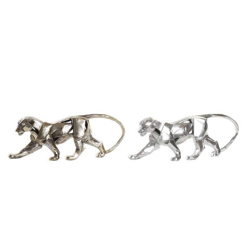 Decorative Figurine DKD Home Decor Silver/Gold Resin Panther (46.5 x 10 x 18 cm) (2 Units) - Article for the home at wholesale prices