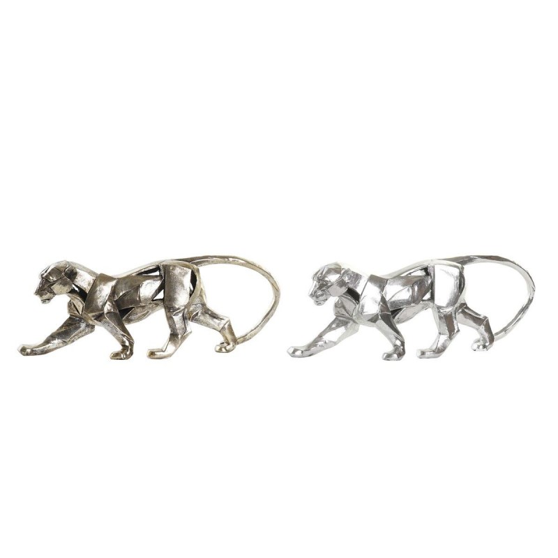 Figurine Décorative DKD Home Decor Argenté Doré Résine Panthère (46,5 x 10 x 18 cm) (2 Unités) à prix de gros - Article pour la maison à prix grossiste