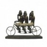 Figurine Décorative DKD Home Decor Singe Tricycle Noir Doré Métal Résine Colonial (40 x 9 x 31 cm) - Article pour la maison à prix de gros