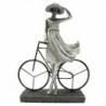 Figurine Décorative DKD Home Decor Femme Argenté Bicyclette Métal Résine (27,5 x 9,5 x 34,5 cm) - Article pour la maison à prix grossiste