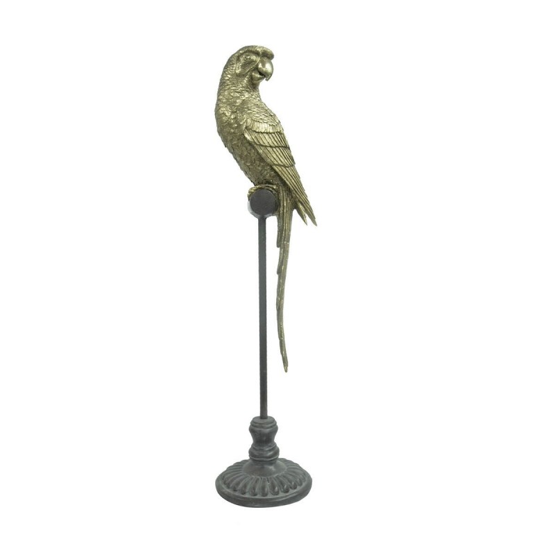 Decorative Figurine DKD Home Decor Gold Resin Tropical Parrot (21 x 18 x 79 cm) - Article for the home at wholesale prices