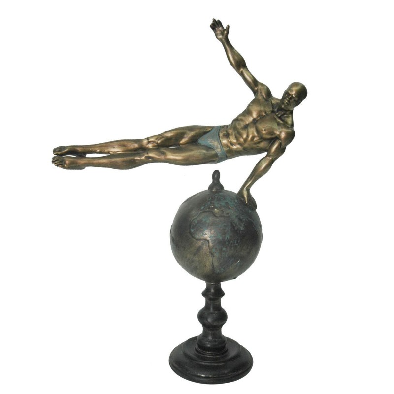 Figurine Décorative DKD Home Decor Doré Résine Gymnaste Moderne (27 x 11 x 39 cm) - Article pour la maison à prix grossiste