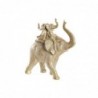 Figurine Décorative DKD Home Decor Eléphant Doré Résine (24 x 10 x 25,5 cm) - Article pour la maison à prix grossiste