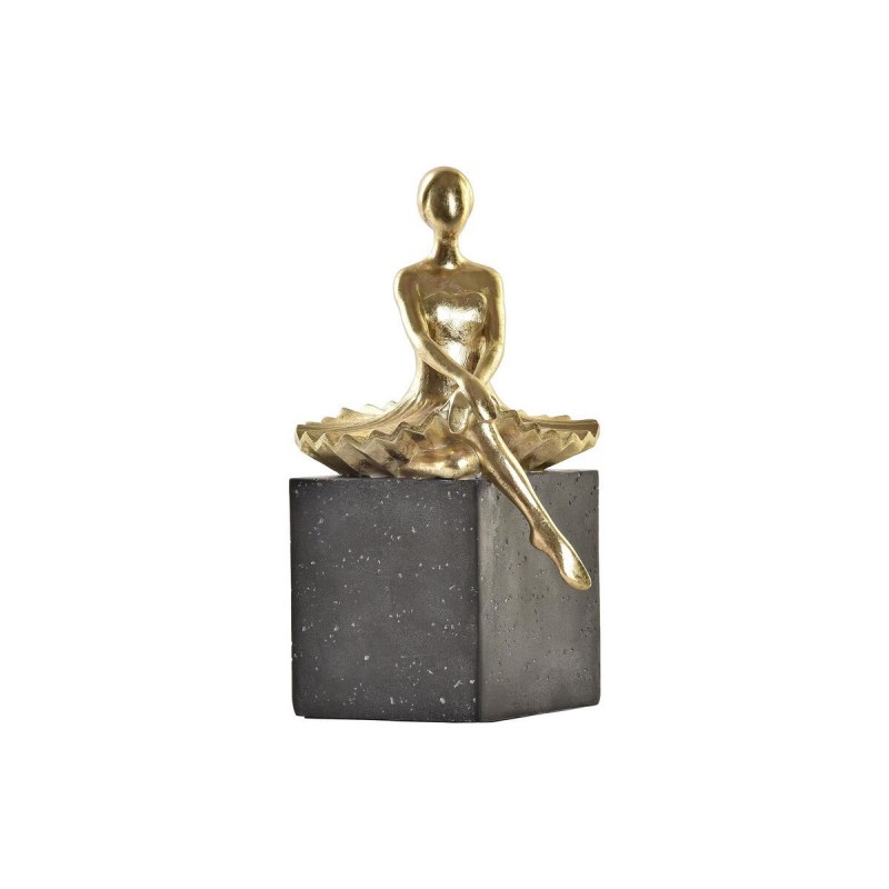 Figurine Décorative DKD Home Decor Ballerine Doré Résine Gris foncé (21,5 x 23 x 32 cm) - Article pour la maison à prix grossiste
