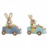 Figurine Décorative DKD Home Decor Bleu Rose Marron Polyester Lapin Fibre Shabby Chic (23 x 15 x 29 cm) (2 Unités) - Article pour la maison à prix de gros Figurine Décorative DKD Home Decor Bleu Rose Marron Polyester Lapin Fibre Shabby Chic (23 x 15 x 29 cm) (2 Unités) - Article pour la maison à prix de gros