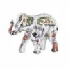 Figurine Décorative DKD Home Decor Eléphant Blanc Résine Multicouleur (11 x 5 x 9 cm) - Article pour la maison à prix grossiste