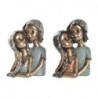 Decorative Figurine DKD Home Decor Red Gold Turquoise Resin Modern Children (19 x 15 x 28 cm) (2 Units) - Article for the home at wholesale prices