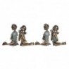 Decorative Figurine DKD Home Decor 2 Red Gold Turquoise Modern Children's Resin (17 x 13 x 22 cm) (2 Units) - Article for the home at wholesale prices