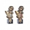 Figurine Décorative DKD Home Decor Rouge Doré Turquoise Résine Moderne (21 x 13 x 36 cm) (2 Unités) - Article pour la maison à prix de gros Figurine Décorative DKD Home Decor Rouge Doré Turquoise Résine Moderne (21 x 13 x 36 cm) (2 Unités) - Article pour la maison à prix de gros