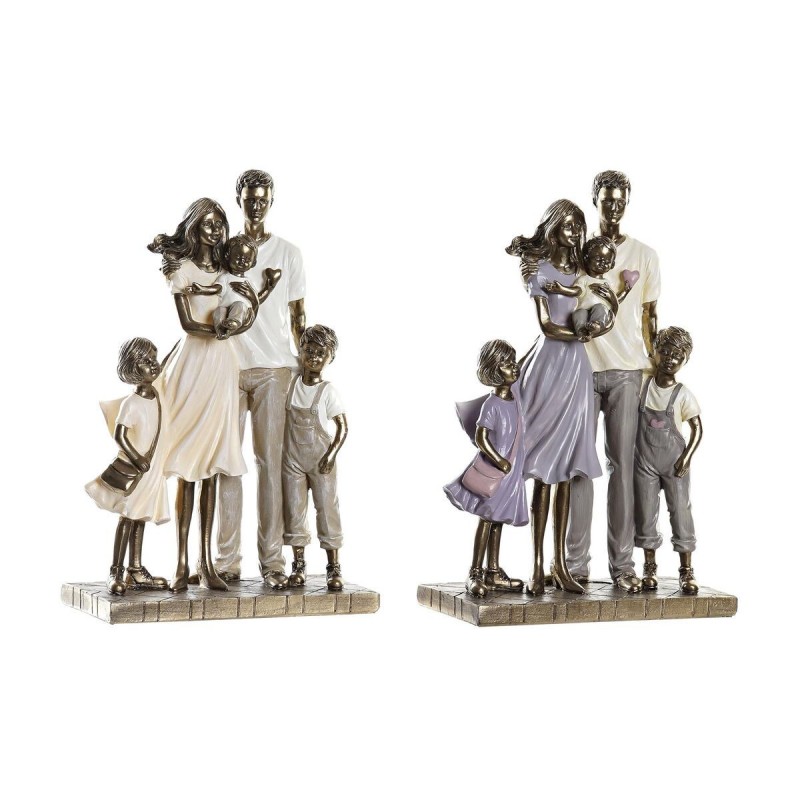 Decorative Figurine DKD Home Decor Doré Résine Moderne Famille (17.5 x 8.5 x 26 cm) (2 Units) - Article for the home at wholesale prices