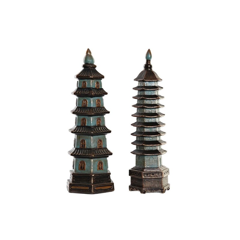 Figurine Décorative DKD Home Decor Turquoise Résine (15 x 17 x 50 cm) (2 Unités) à prix grossiste - Article pour la maison à prix de gros