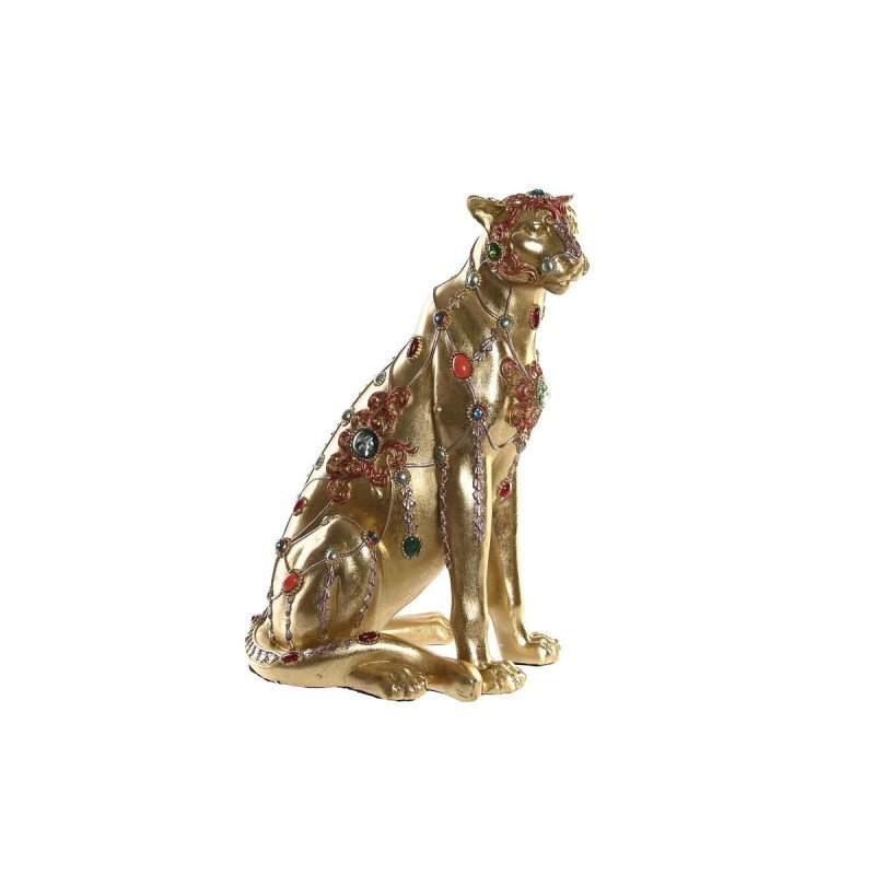 Figurine Décorative DKD Home Decor Léopard Résine Colonial (25,5 x 17 x 33 cm) - Article pour la maison à prix grossiste