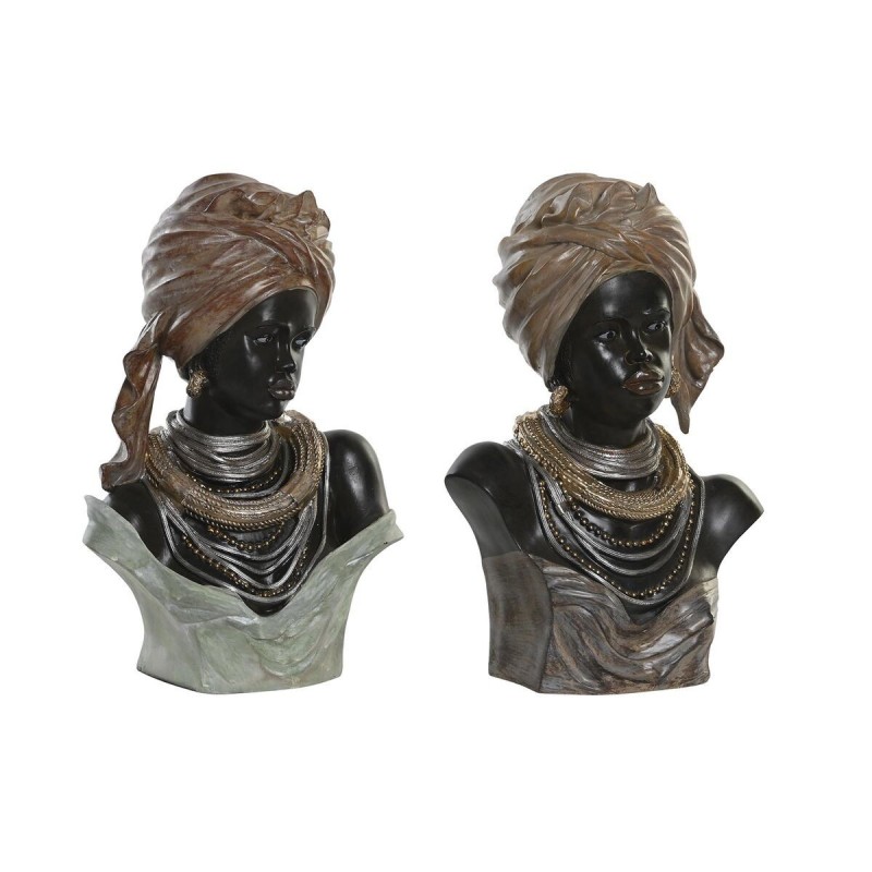 Figurine Décorative DKD Home Decor Résine Colonial Africaine (26 x 17 x 40 cm) (2 Unités) - Article pour la maison à prix grossiste