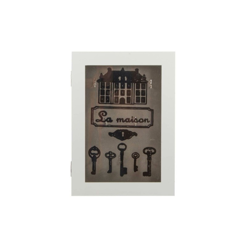 Armoire à clés DKD Home Decor MDF Blanc (23 x 32 x 6 cm) - armoire à clés à prix grossiste