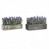 Decorative plant DKD Home Decor Wood Lila Green PE (32 x 14 x 19.5 cm) (2 Units) - Article for the home at wholesale prices
