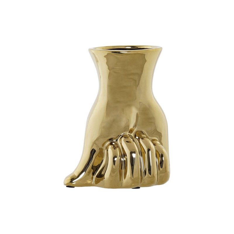 Vase DKD Home Decor Doré Grès (17 x 12 x 21 cm) à prix de gros - Article pour la maison à prix grossiste