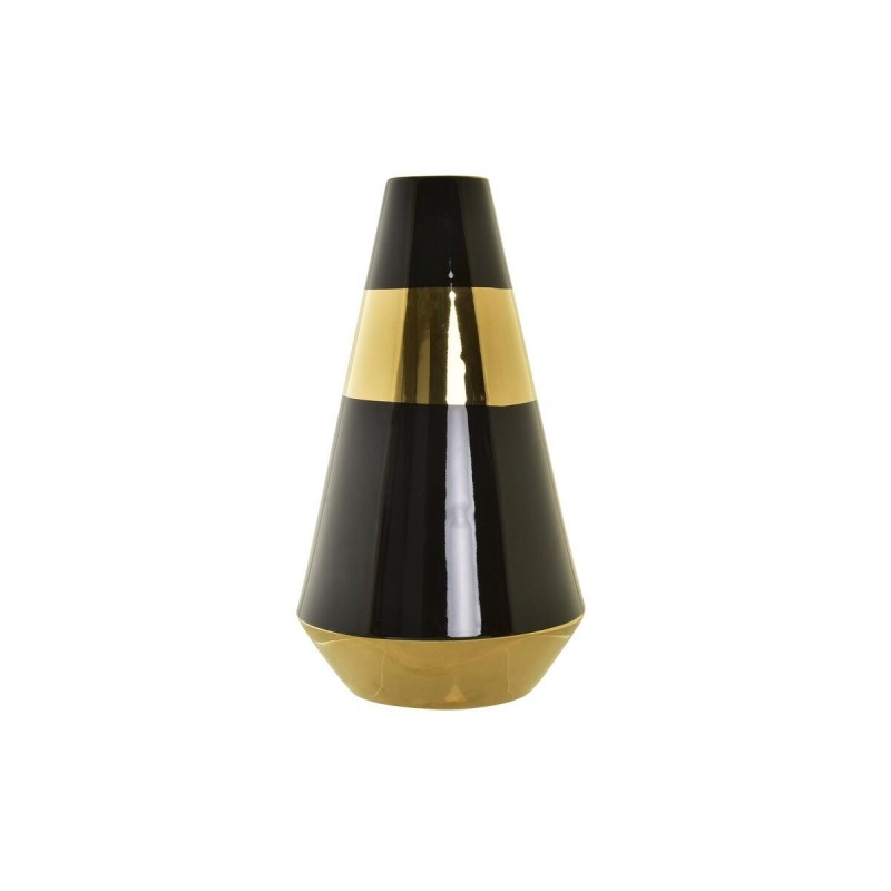 Vase DKD Home Decor Porcelaine Doré Bicolore Moderne (19 x 19 x 35 cm) - Article pour la maison à prix grossiste