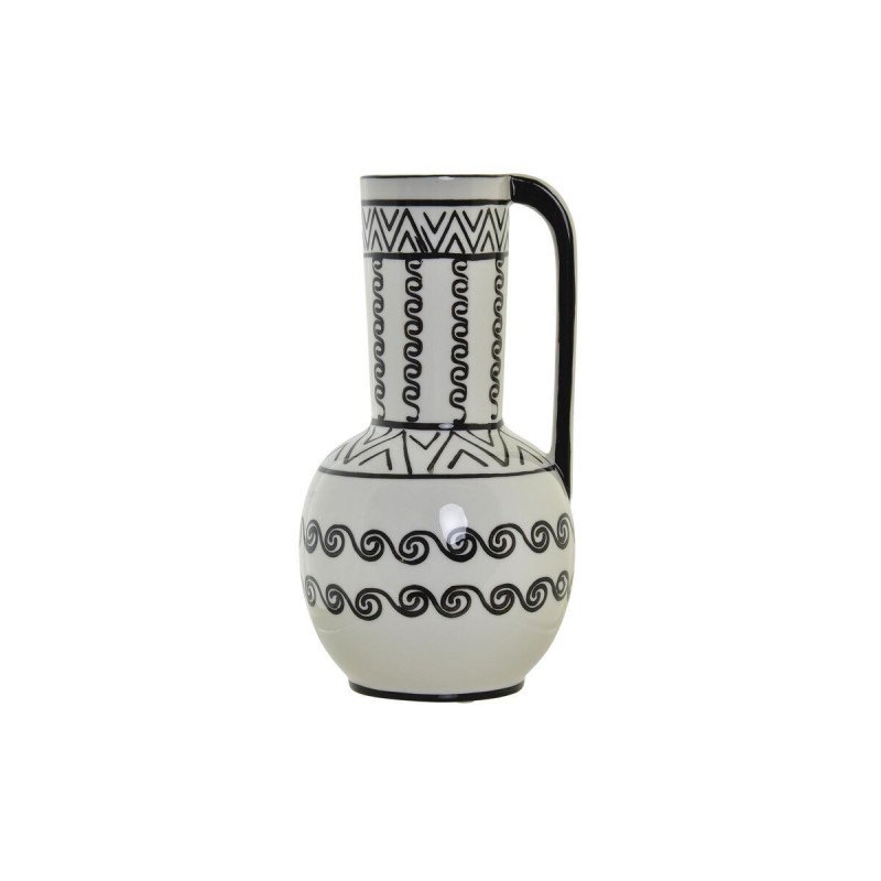 Vase DKD Home Decor Porcelaine Noir Blanc Colonial (15 x 15 x 28 cm) - Article pour la maison à prix de gros
