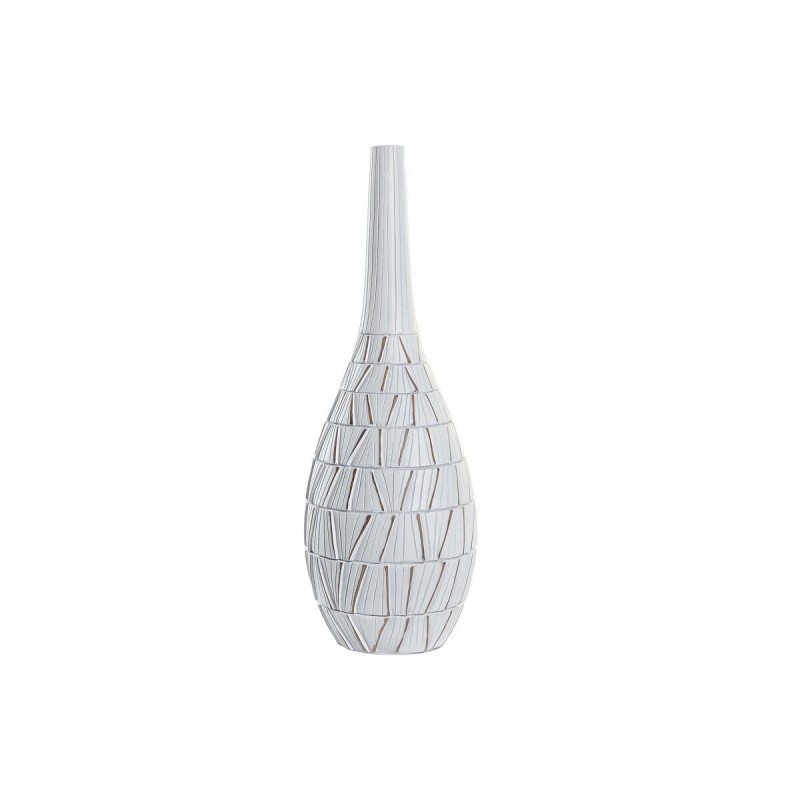 Vase DKD Home Decor Blanc Résine Moderne (18 x 18 x 50 cm) - Article pour la maison à prix de gros