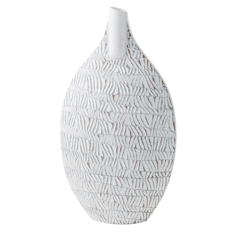 Vase DKD Home Decor Blanc Résine Moderne (32 x 13 x 57 cm) - Article pour la maison à prix grossiste