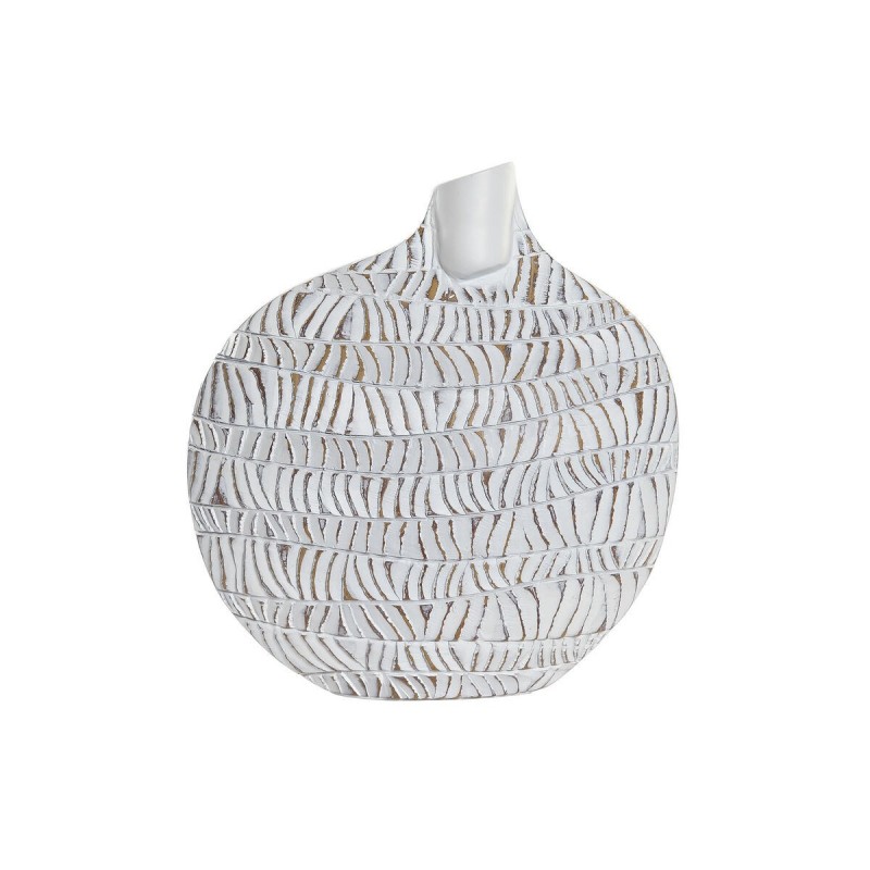 Vase DKD Home Decor White Modern Resin (27 x 11 x 31 cm) - Article for the home at wholesale prices