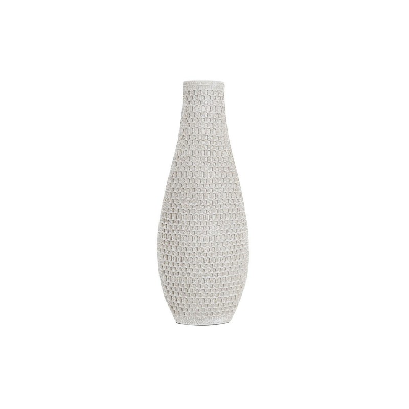 Vase DKD Home Decor Blanc Résine Moderne (14 x 7 x 37 cm) - Article pour la maison à prix grossiste