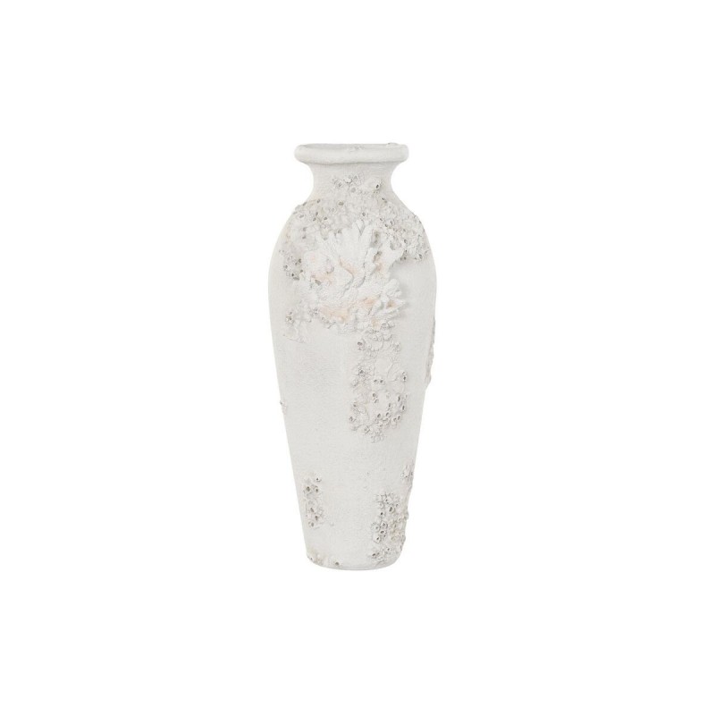 Vase DKD Home Decor Coral White Mediterranean resin (37.5 x 31.7 x 81 cm) - Article for the home at wholesale prices