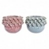Vase DKD Home Decor Flower Rose Turquoise Mediterranean Sandstone (17 x 17 x 13.5 cm) (2 Units) - Article for the home at wholesale prices