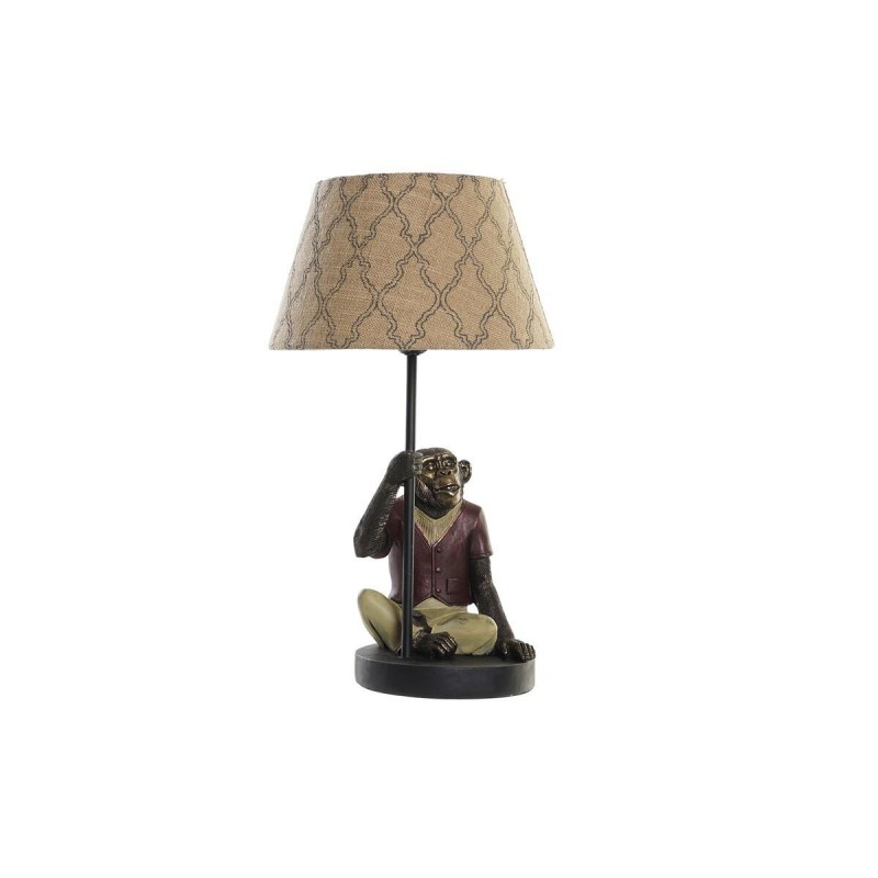 Desk lamp DKD Home Decor Brown Multicolor Colonial 220 V 50 W Monkey (27 x 25 x 44.5 cm) - Article for the home at wholesale prices