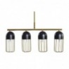 Suspension DKD Home Decor Noir Doré 220 V 50 W (60 x 11 x 26 cm) - Article pour la maison à prix grossiste Suspension DKD Home Decor Noir Doré 220 V 50 W (60 x 11 x 26 cm) - Article pour la maison à prix grossiste