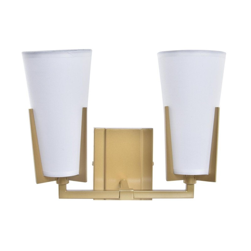 Wall lamp DKD Home Decor Gold Glass Metal Polyester White (30 x 18 x 23 cm) - Article for the home at wholesale prices