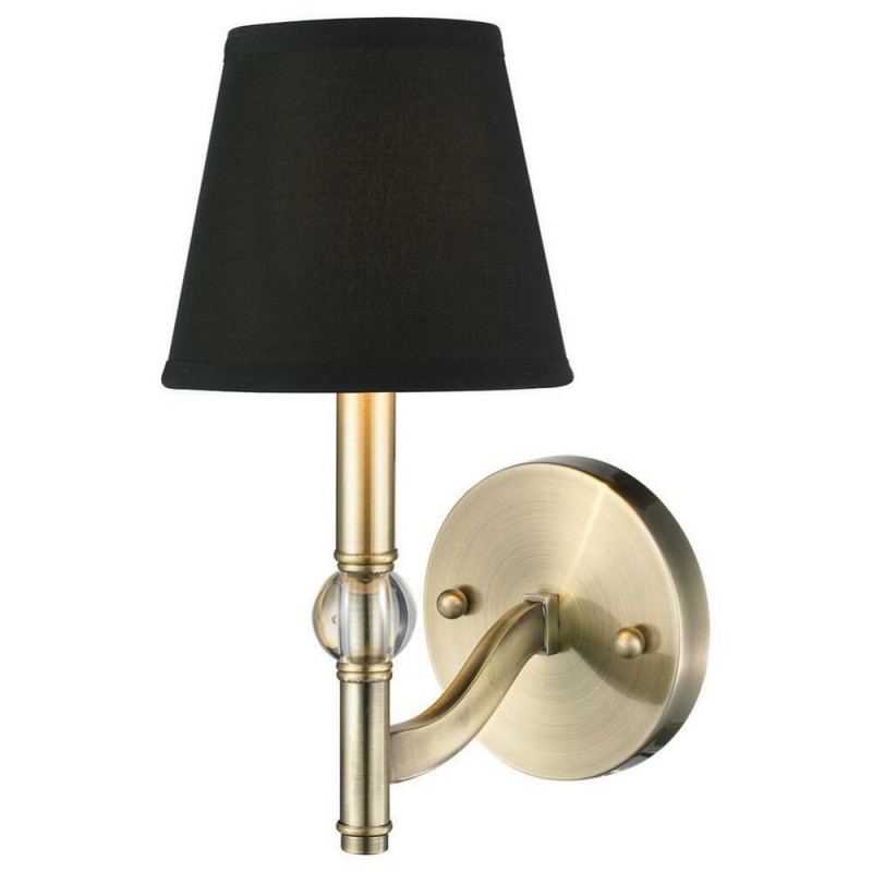 Wall lamp DKD Home Decor 25 Watts Black Gold Metal Polyester 220 V (15 x 23 x 31 cm) - Article for the home at wholesale prices