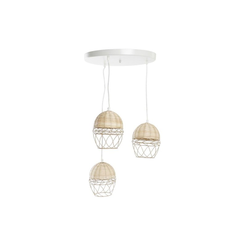 Hanging lamp DKD Home Decor White Light Brown 220 V 50 W (38 x 38 x 75 cm) - Article for the home at wholesale prices