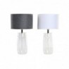 Desk Lamp DKD Home Decor Visage Transparent White Light Grey Modern (2 Units) (30 x 30 x 54 cm) - Article for the home at wholesale prices