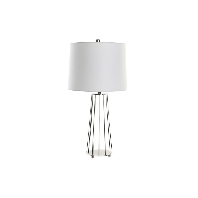 Lampe de bureau DKD Home Decor Métal Polyester Blanc 220 V 50 W (33 x 33 x 66 cm) - Article pour la maison à prix grossiste