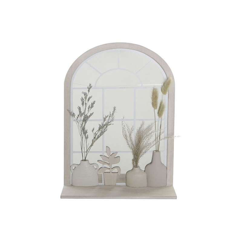Miroir mural DKD Home Decor Vase Verre Beige MDF Résine Cottage (35 x 10 x 50 cm) - Article pour la maison à prix de gros