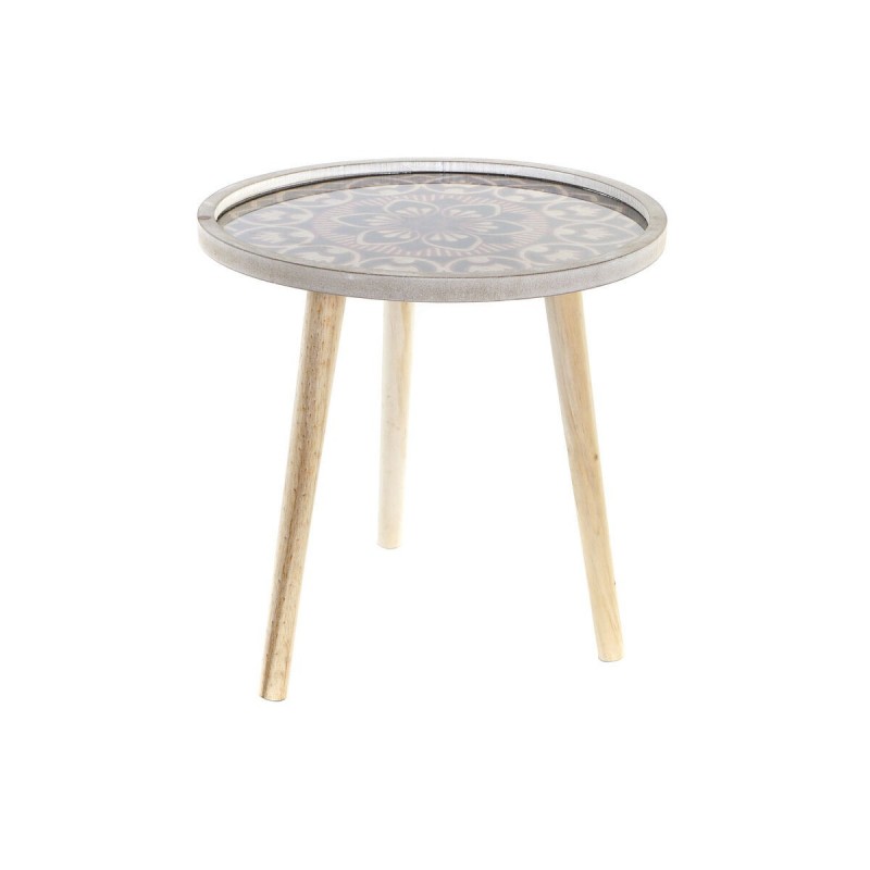 Table d'appoint DKD Home Decor Naturel Noir MDF Colonial (40 x 40 x 41 cm) - Article pour la maison à prix de gros